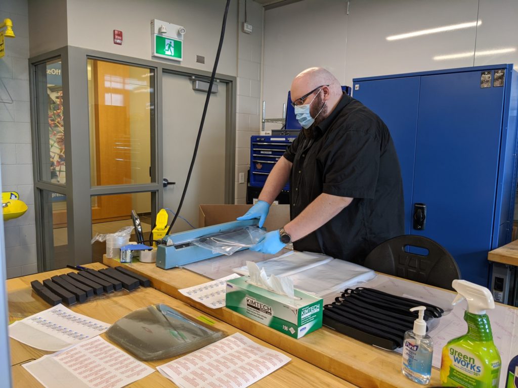 Brian was part of the research team that produced thousands of face shields for essential health-care staff in Niagara and other community members throughout Ontario.