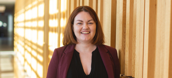 http://Helen%20Duffy,%20Research%20Lead%20with%20the%20Business%20and%20Commercialization%20Innovation%20Centre%20(BCIC)%20in%20a%20hallway%20at%20Niagara%20College.