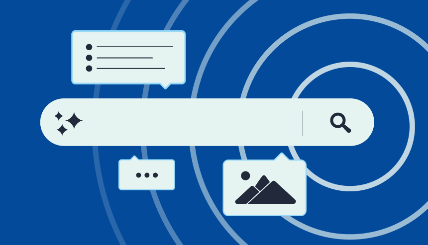 Generative AI search function graphic
